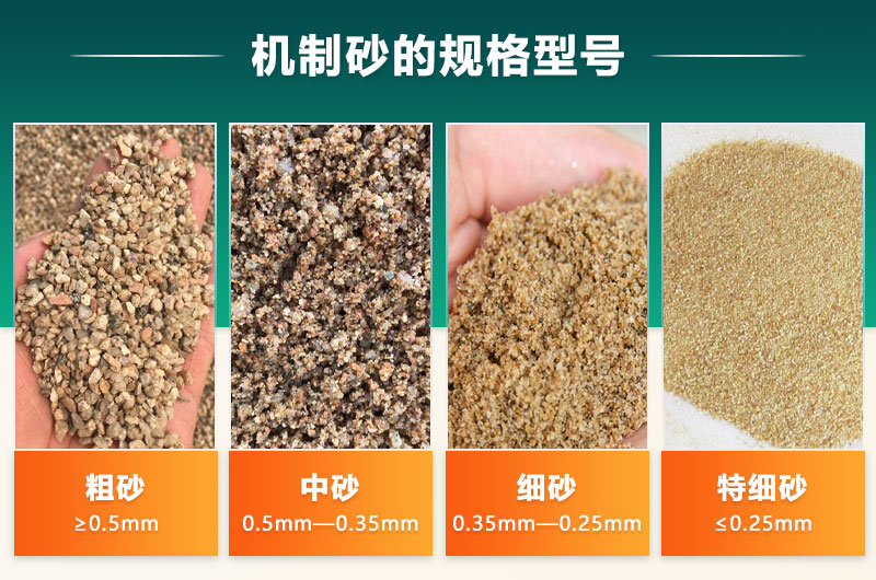 機制砂的規(guī)格型號有哪些?制沙設(shè)備生產(chǎn)線如何配置？